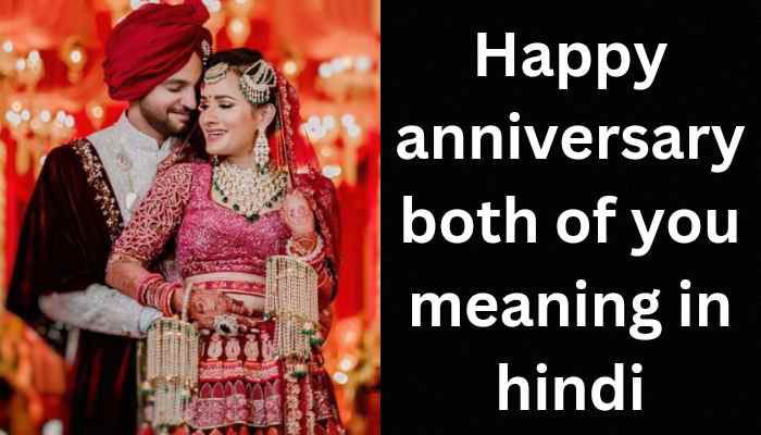 Happy anniversary both of you meaning in hindi